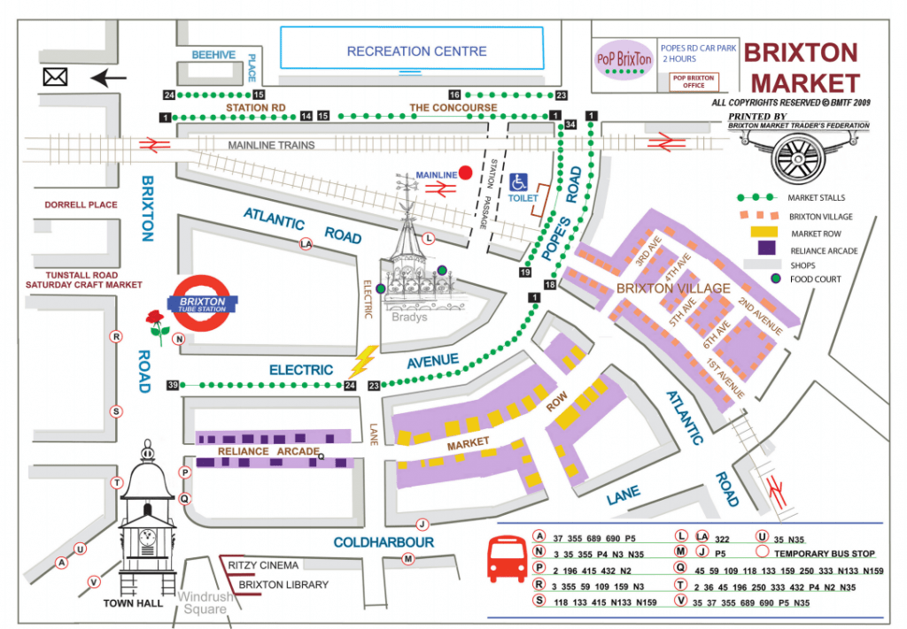 Brixton market map