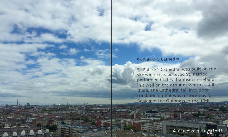 La vista dal Gravity Bar della Guinness Storehouse