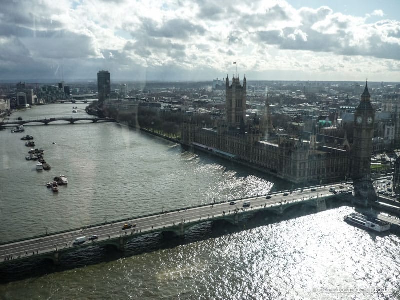 vista dal london eye londra