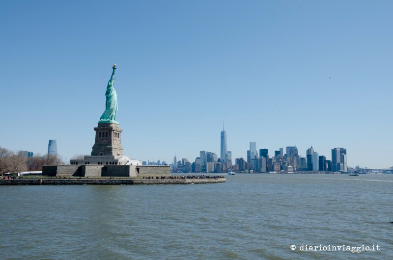 Liberty Island e lo skyline
